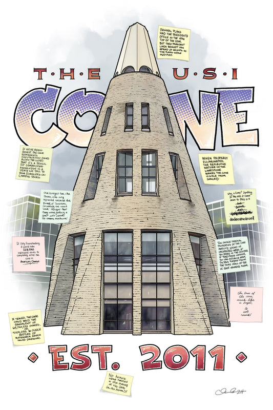 27" x 18" USI Cone with Post-its Limited Edition Print